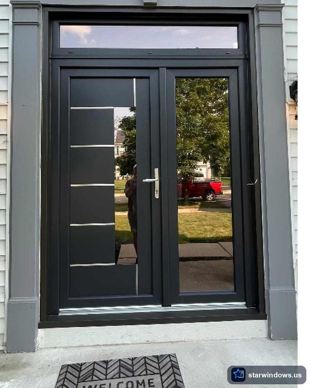 After - Entry door transformation